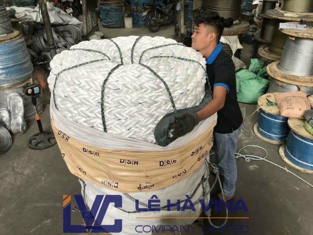 bán dây neo tàu PP, dây neo tàu PP 8 tao, dây neo tàu 40mm, Dây neo tàu D40, Lê Hà Vina, Công ty Lê Hà Vina, Công ty Lê Hà, khách hàng cảng Cái Mép